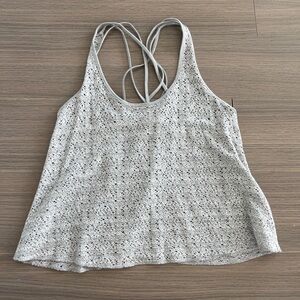 Silver crop top tank